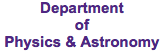 Dept. of Physics & Astronomy