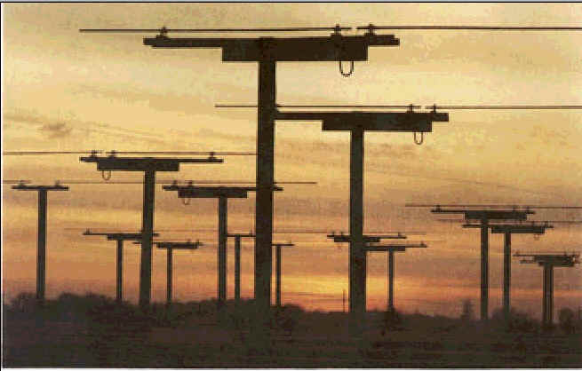 Photograph of CLOVAR radar at sunset