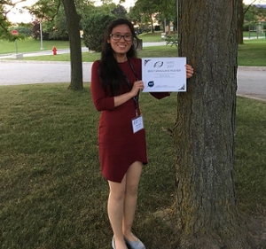 Edith with certificate