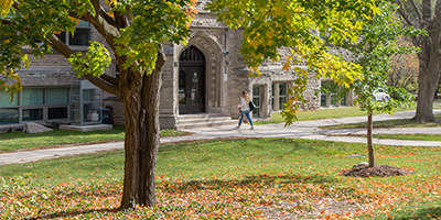 Physics and Astronomy Building in Fall