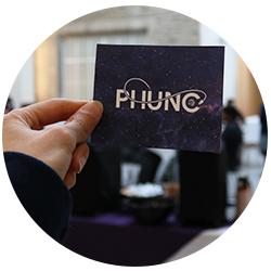 PhUnC card being held in hand
